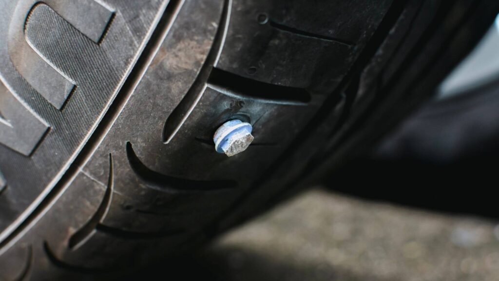 prerazená pneumatika