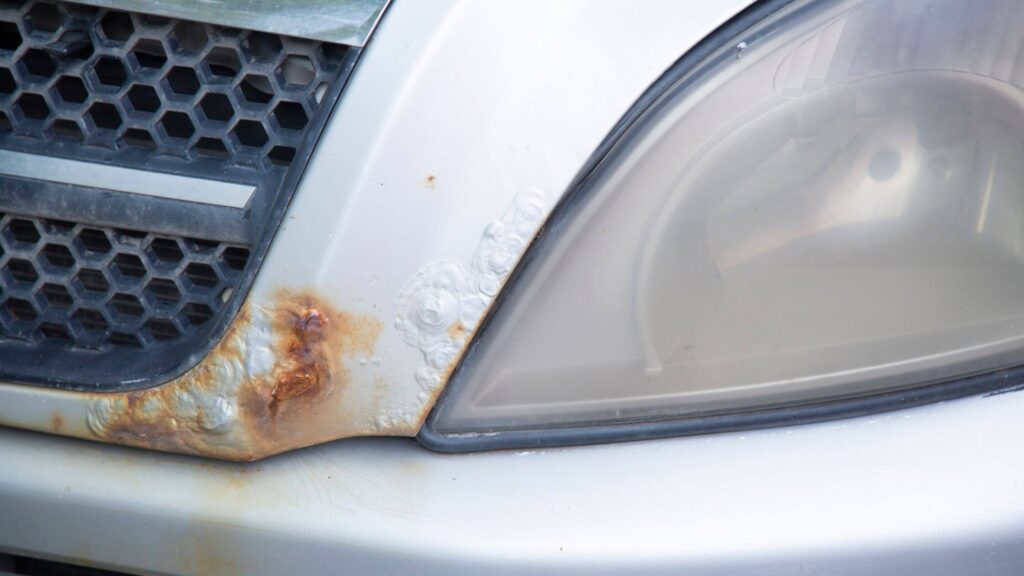 korózia na aute